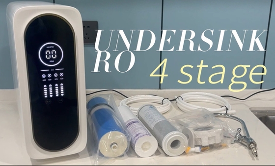 4 Stage Residential Reverse Osmosis Purification System 45 X 15.5 X 38.5cm
